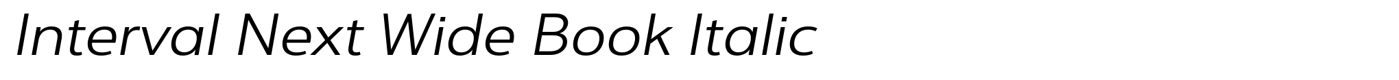 Interval Next Wide Book Italic image